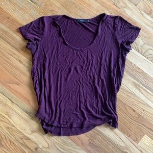 Aritzia shirt, maroon, size s